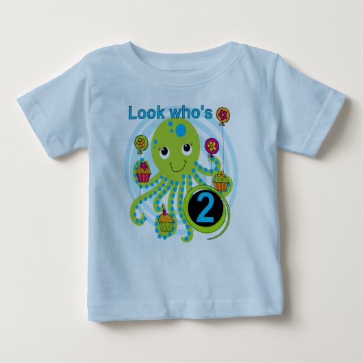 Octopus 2e Verjaardag T shirten en geschenken (Voorkant)