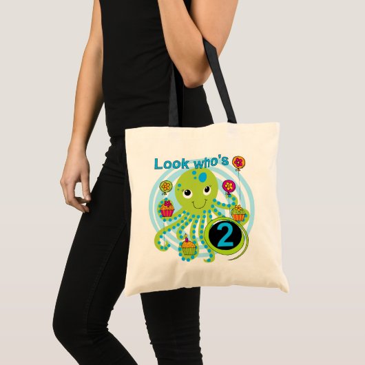 Octopus 2e Verjaardag T shirten en geschenken Tote Bag (Voorkant (product))