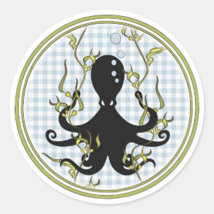 Octopus 3-inch tickers ronde sticker