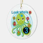 Octopus 3e verjaardag T-shirts en geschenken Keramisch Ornament (Links)