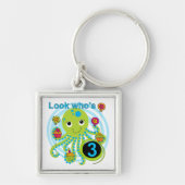 Octopus 3e verjaardag T-shirts en geschenken Sleutelhanger (Voorkant)