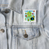 Octopus 3e verjaardag T-shirts en geschenken Vierkante Button 5,1 Cm (In situ)