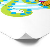 Octopus 4th Birthday T shirten en geschenken Poster (Hoek)