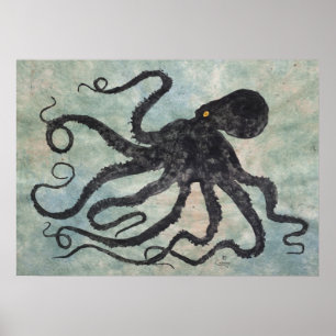 Octopus 6 - 28 x 20 inch Poster
