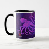 Octopus 6 in lichtroze - 15 oz. Combinatie-Mok Mok (Links)