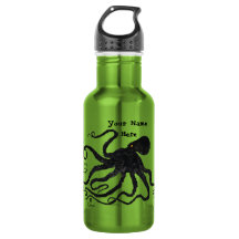 octopus 6 op appelgroen - 18 oz. Waterfles