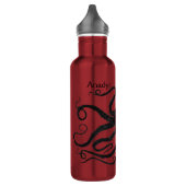 Octopus 6 zwart op rood, anadyr - 24 oz. Fles (Links)