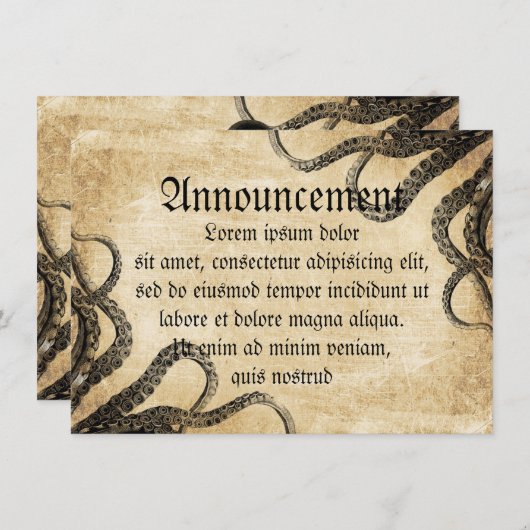 octopus aankondiging (Voorkant / Achterkant)