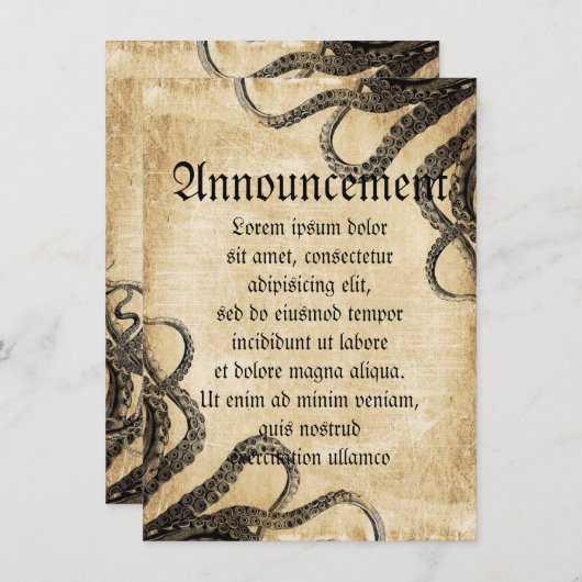 octopus aankondiging (Voorkant / Achterkant)