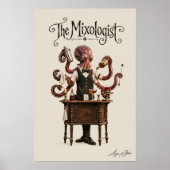 Octopus Achter de Bar Poster (Voorkant)