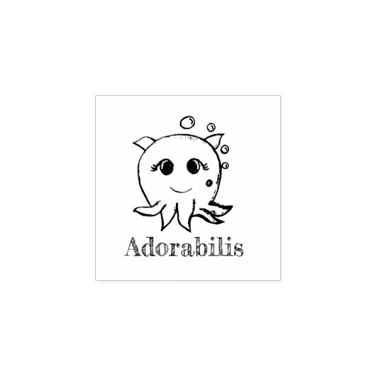 Octopus Adorabilis Rubberstempel (Afrduk)