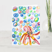 Octopus afspelen bedankkaart (Voorkant)