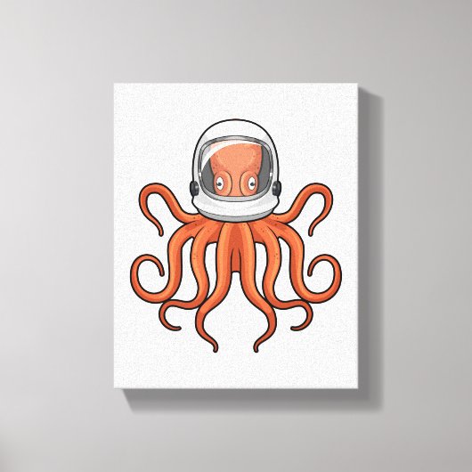 Octopus als astronaut canvas afdruk (Voorkant)