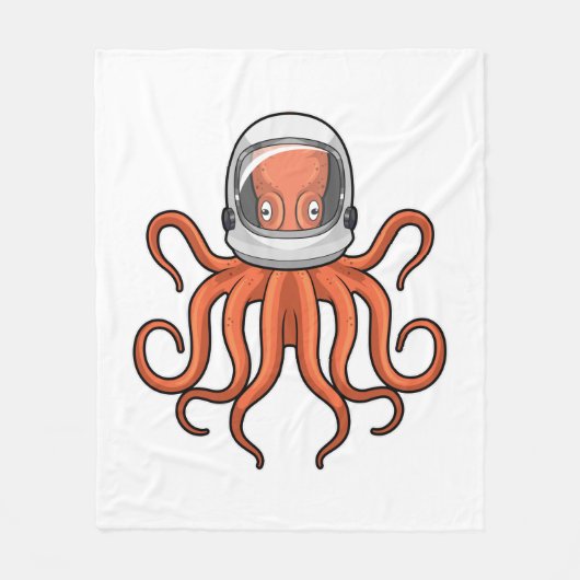 Octopus als astronaut fleece deken (Voorkant)