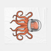 Octopus als astronaut fleece deken (Voorkant (Horizontaal))