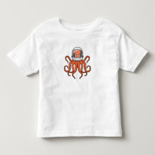 Octopus als astronaut kinder shirts