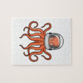 Octopus als astronaut legpuzzel (Horizontaal)