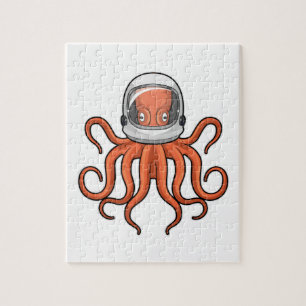 Octopus als astronaut legpuzzel