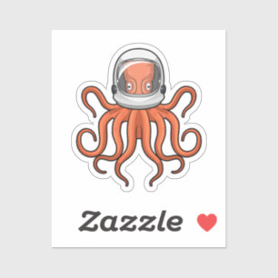 Octopus als astronaut sticker