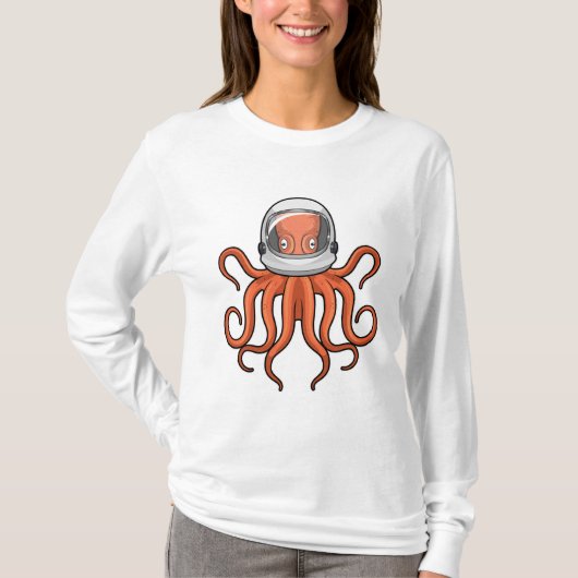 Octopus als astronaut t-shirt (Voorkant)