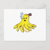 Octopus als banaan briefkaart (Voorkant)