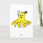 Octopus als banaan kaart (Achterkant)