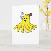 Octopus als banaan kaart (Gele Bloem)
