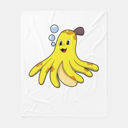 Octopus als Banana Fleece Deken (Voorkant)