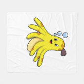 Octopus als Banana Fleece Deken (Voorkant (Horizontaal))
