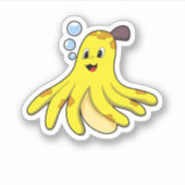 Octopus als Banana Sticker (Voorkant)