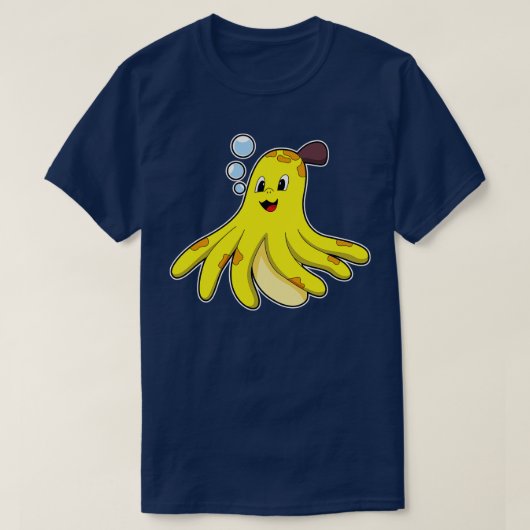 Octopus als Banana T-shirt (Design voorkant)