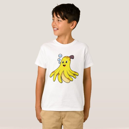 Octopus als Banana T-shirt (Voorkant volledig)