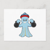 Octopus als Bodybuilder met Dumbbells Briefkaart (Voorkant)
