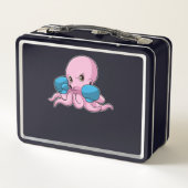 Octopus als Boxer met Boxing-handschoenen (Achterkant)