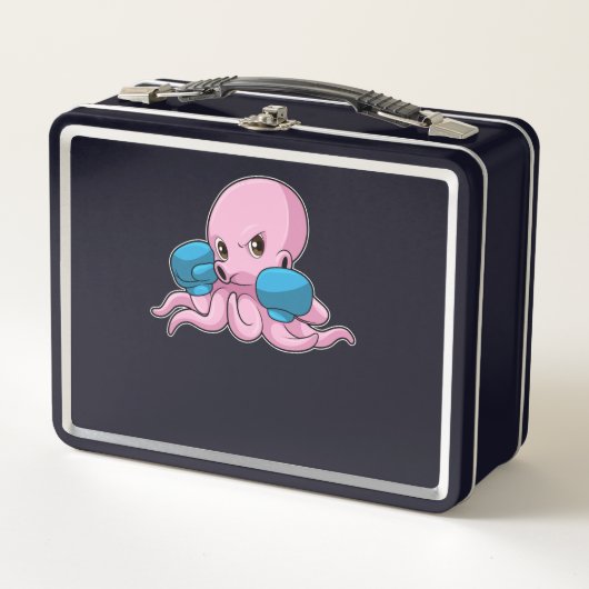 Octopus als Boxer met Boxing-handschoenen (Voorkant)