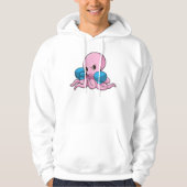 Octopus als Boxer met Boxing-handschoenen Hoodie (Voorkant)