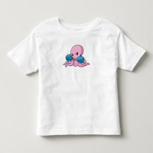 Octopus als Boxer met Boxing-handschoenen Kinder Shirts