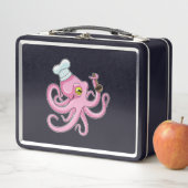 Octopus als Cook met Wooden lepel (In situ)