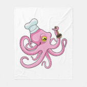 Octopus als Cook met Wooden lepel Fleece Deken (Voorkant)