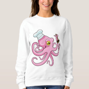 Octopus als Cook met Wooden lepel Trui