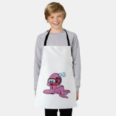 Octopus als duiker met Snorkel Schort (Gedragen)