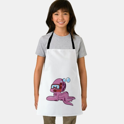 Octopus als duiker met Snorkel Schort (Insitu)