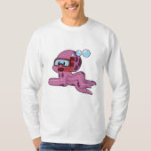Octopus als duiker met Snorkel T-shirt (Voorkant)