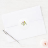 Octopus als duiker met ster ronde sticker (Envelop)