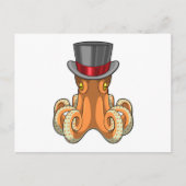 Octopus als Gentleman met bovenste hoed Briefkaart (Voorkant)