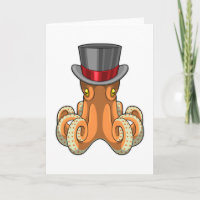 Octopus als Gentleman met bovenste hoed
