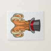 Octopus als Gentleman met bovenste hoed Legpuzzel (Horizontaal)