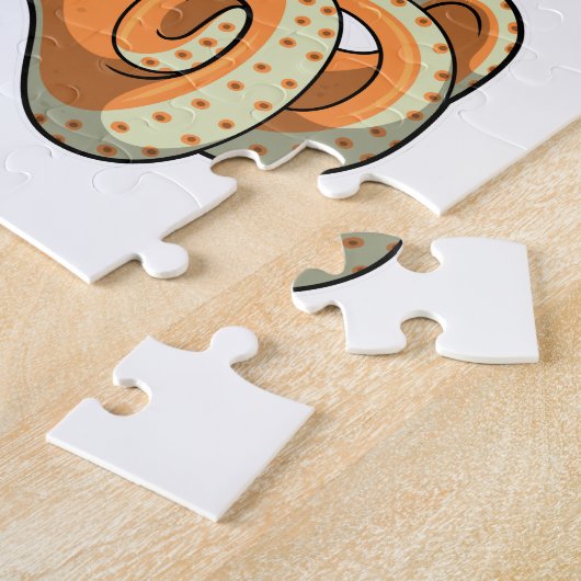 Octopus als Gentleman met bovenste hoed Legpuzzel (Zijkant)