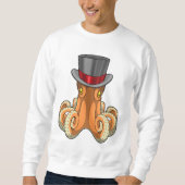 Octopus als Gentleman met bovenste hoed Trui (Voorkant)
