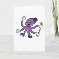 Octopus als Goochelaar met Hoed